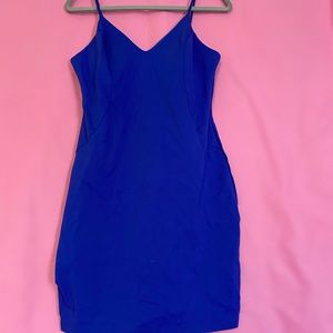 Blue spaghetti strap dress
